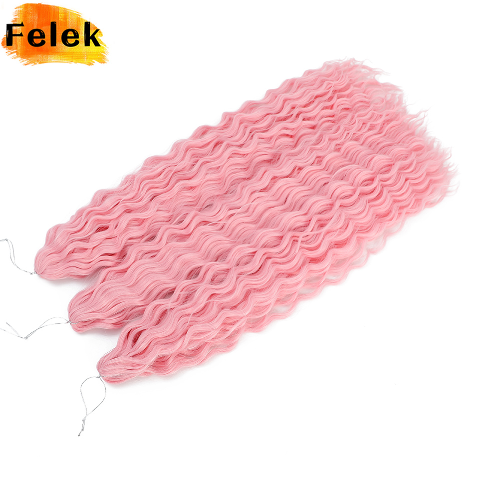 Crochet Braiding Hair - Pembe Örgü Saç Uzatma Ombre Kahverengi