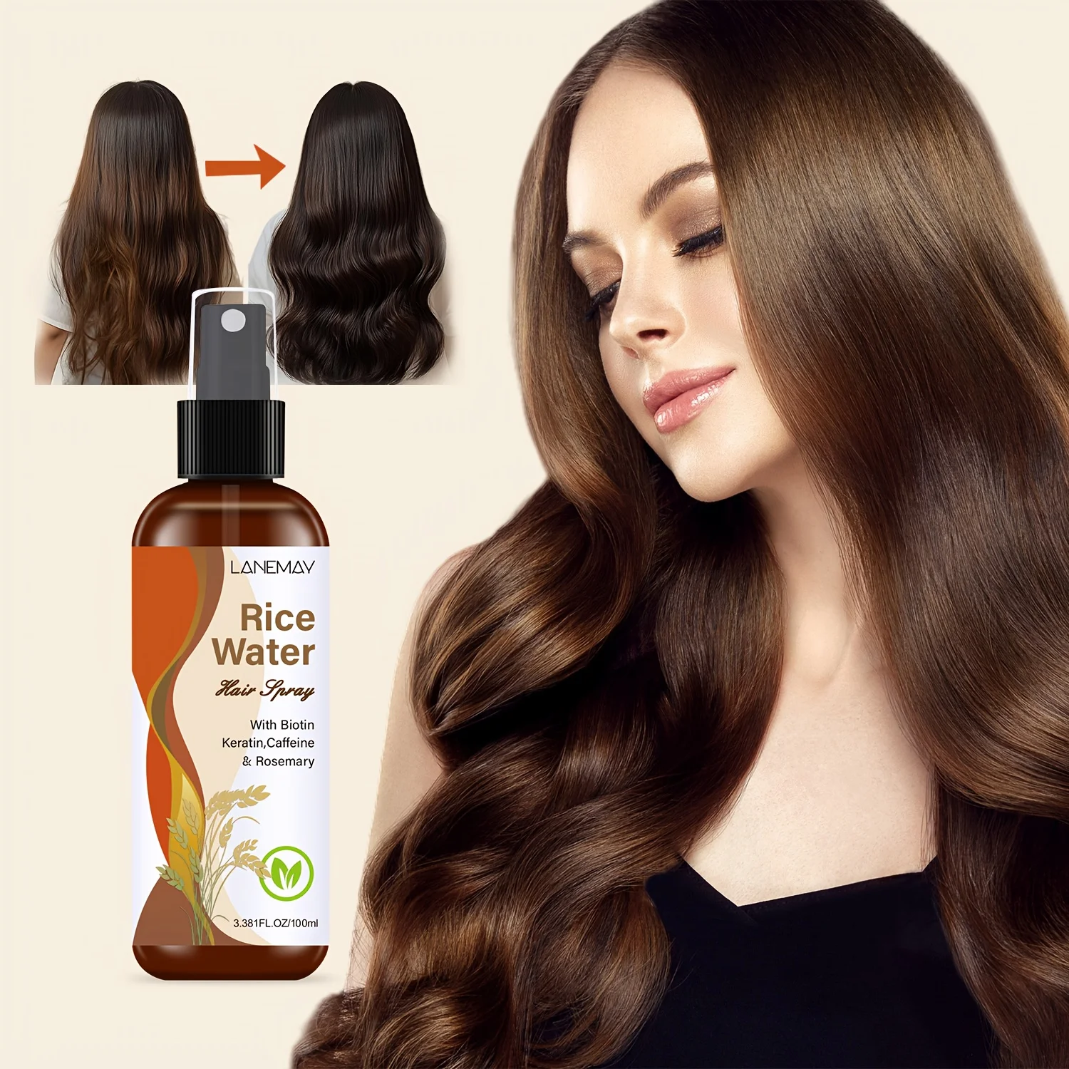 Hair Care Vitamin - Pirinç Suyu Saç Spreyi - Biotin,