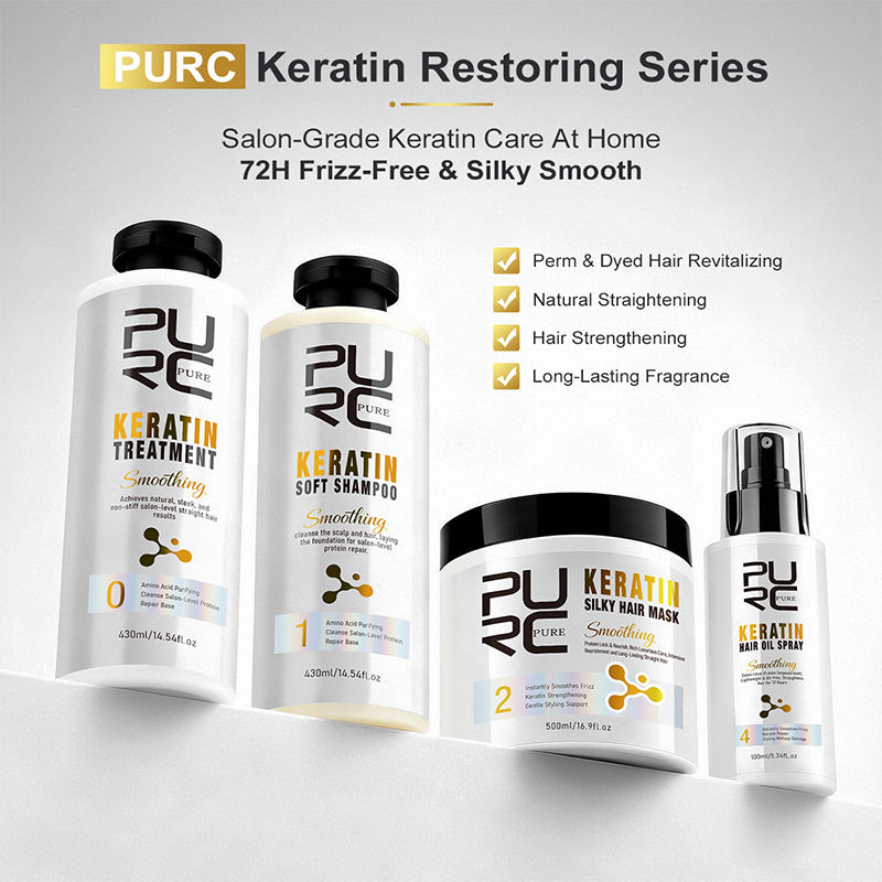 Hair Care Cream - PURC Keratin Bakım Seti Düzleştirici Şampuan
