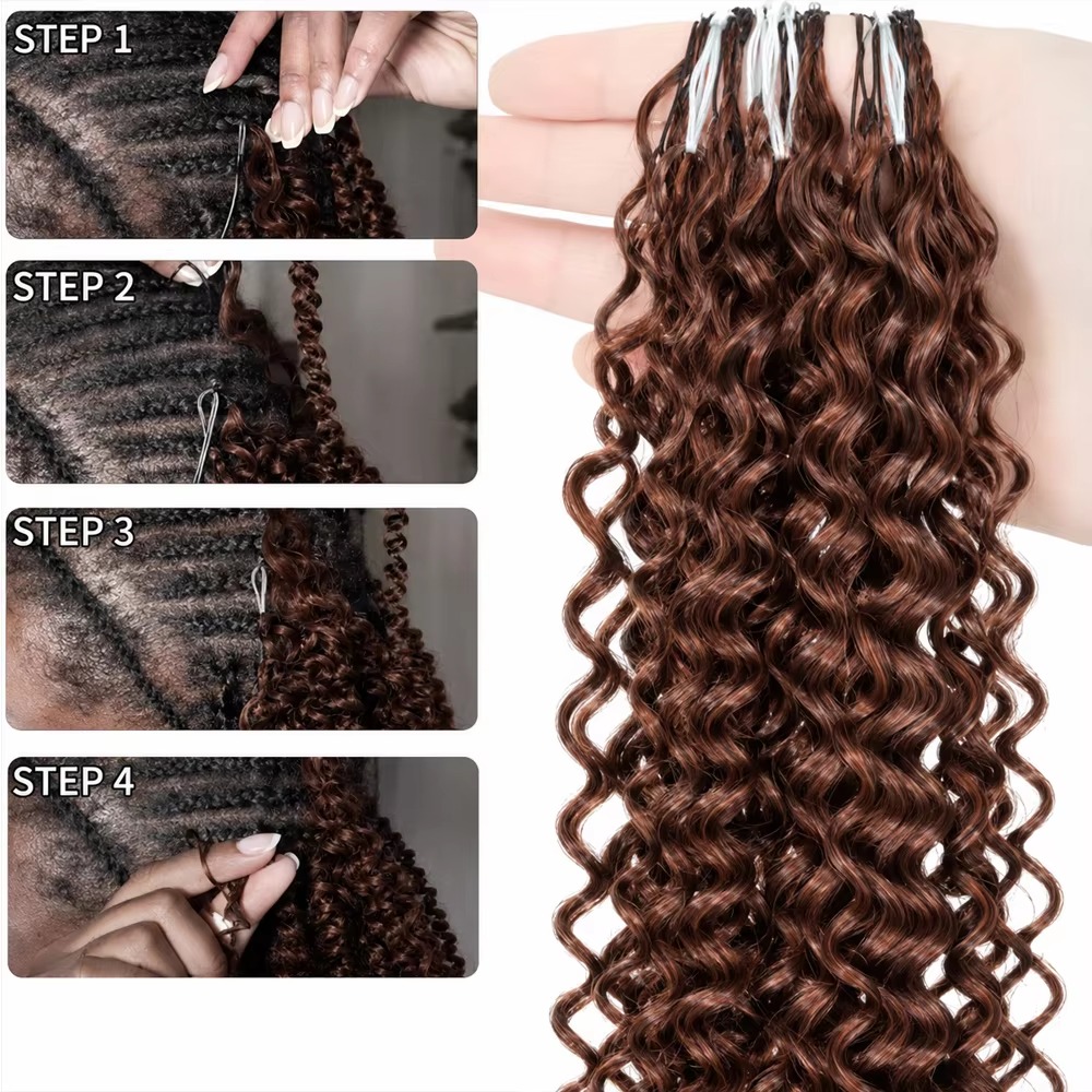 Crochet Braiding Hair - Smilegirl Derin Dalgalı Örgü İnsan Saçı