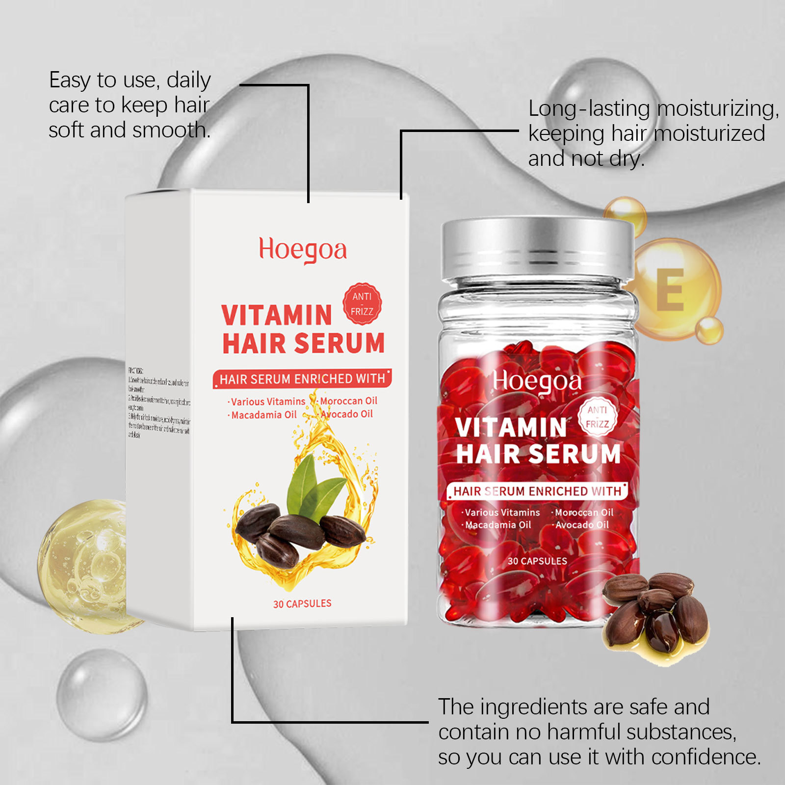 Hair Care Vitamin - Vitamin Saç Bakım Serumu Kapsülleri Yeniden