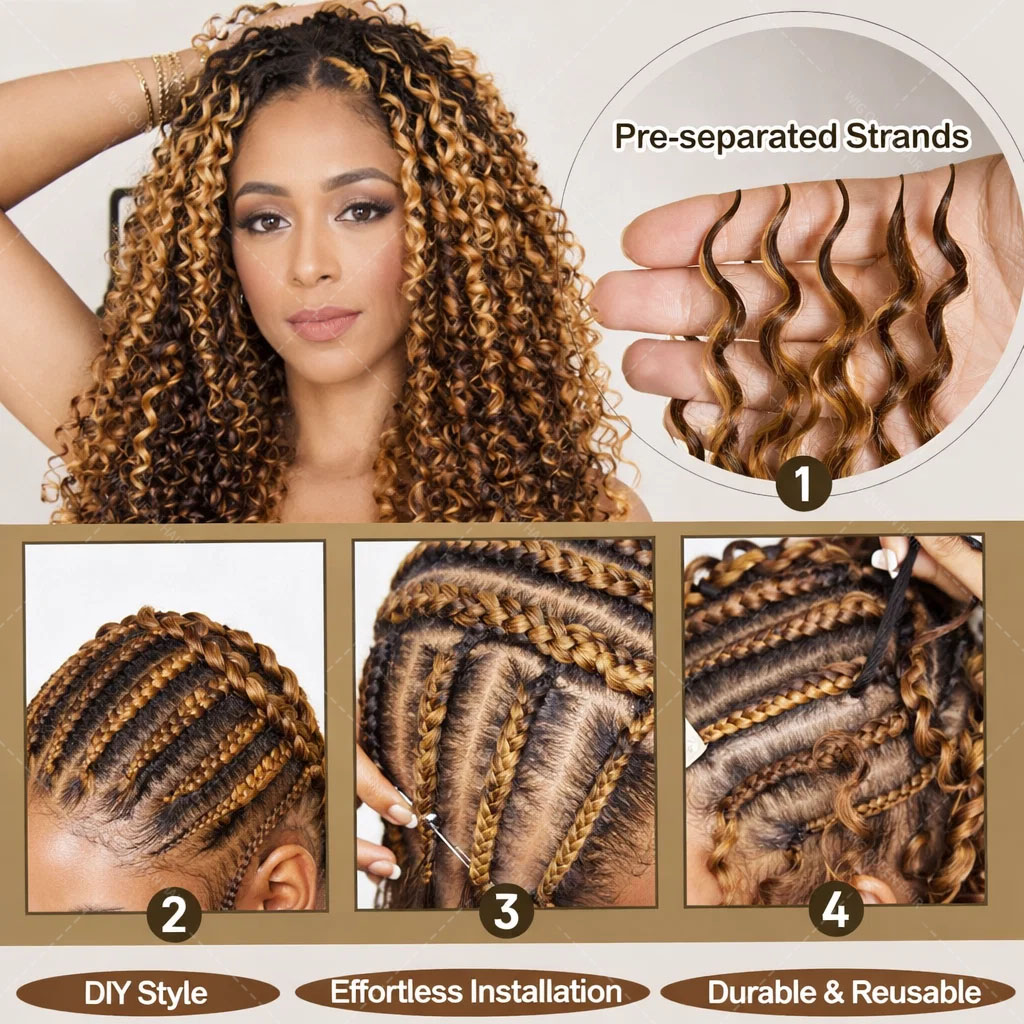 P427 Önceden Ayrılmış Düğümsüz - Crochet Braiding Hair incelemesi ve fiyatı
