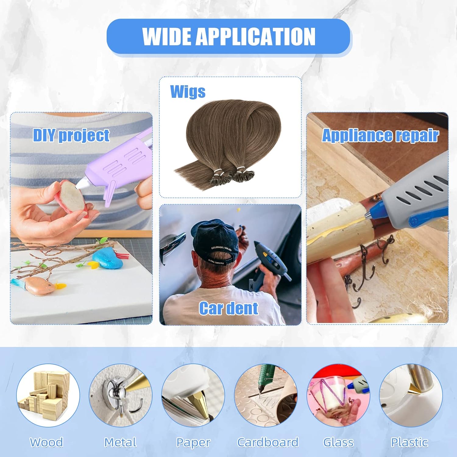 24 Adet Profesyonel Saç Ekleri - Glue Gun Hair incelemesi ve fiyatı